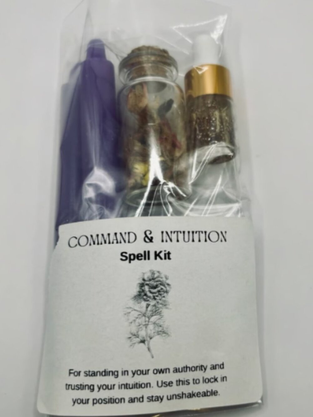 Mini Intention Spell Kit: Command & Intuition Ritual with Instructions - Picture 2 of 2